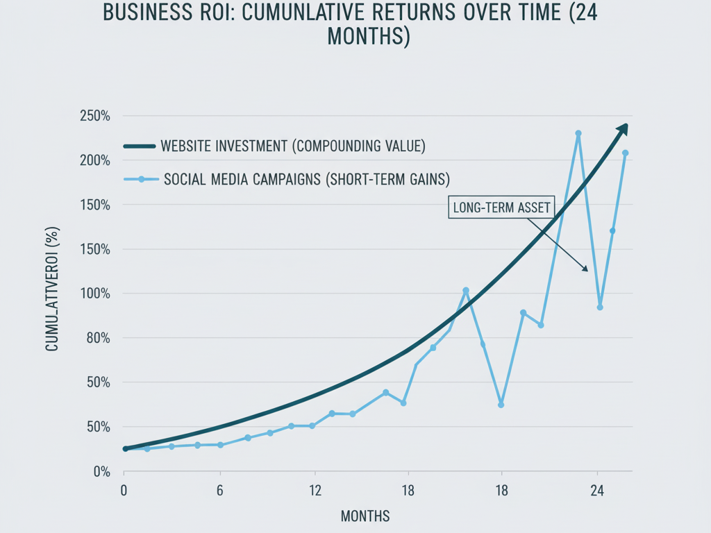 website vs social media for business